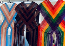Load image into Gallery viewer, Pride Macramé Heart Weave Wall Hangings. Multiple Designs Available. FREE SHIPPING!!