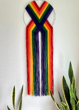 Load image into Gallery viewer, Pride Macramé Heart Weave Wall Hangings. Multiple Designs Available. FREE SHIPPING!!